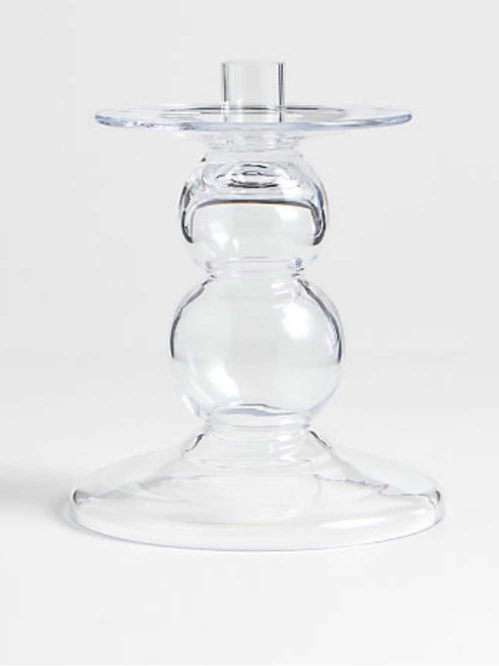 New! 🇵🇱✨ Crate&Barrel Clear Glass Taper Candle Holder